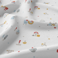 Printed Cotton TOYSBOY White / Tangy Multicolored